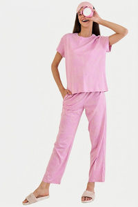 Sweet Dreams Printed Pyjama  Set - Dusty Rose — thumbnail 1
